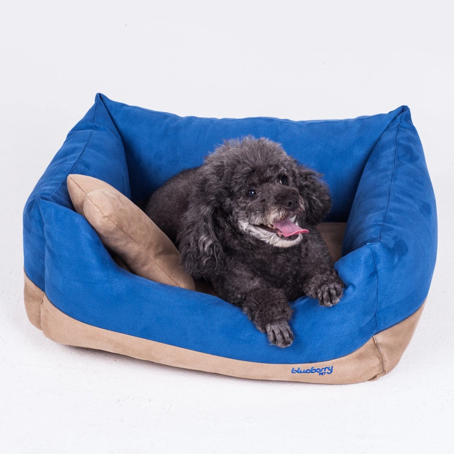 Cover-Removable And Washable Color-Block Premium Microsuede Dog Bed 11 Cover-Removable And Washable Color-Block Premium Microsuede Dog Bed - Image 11