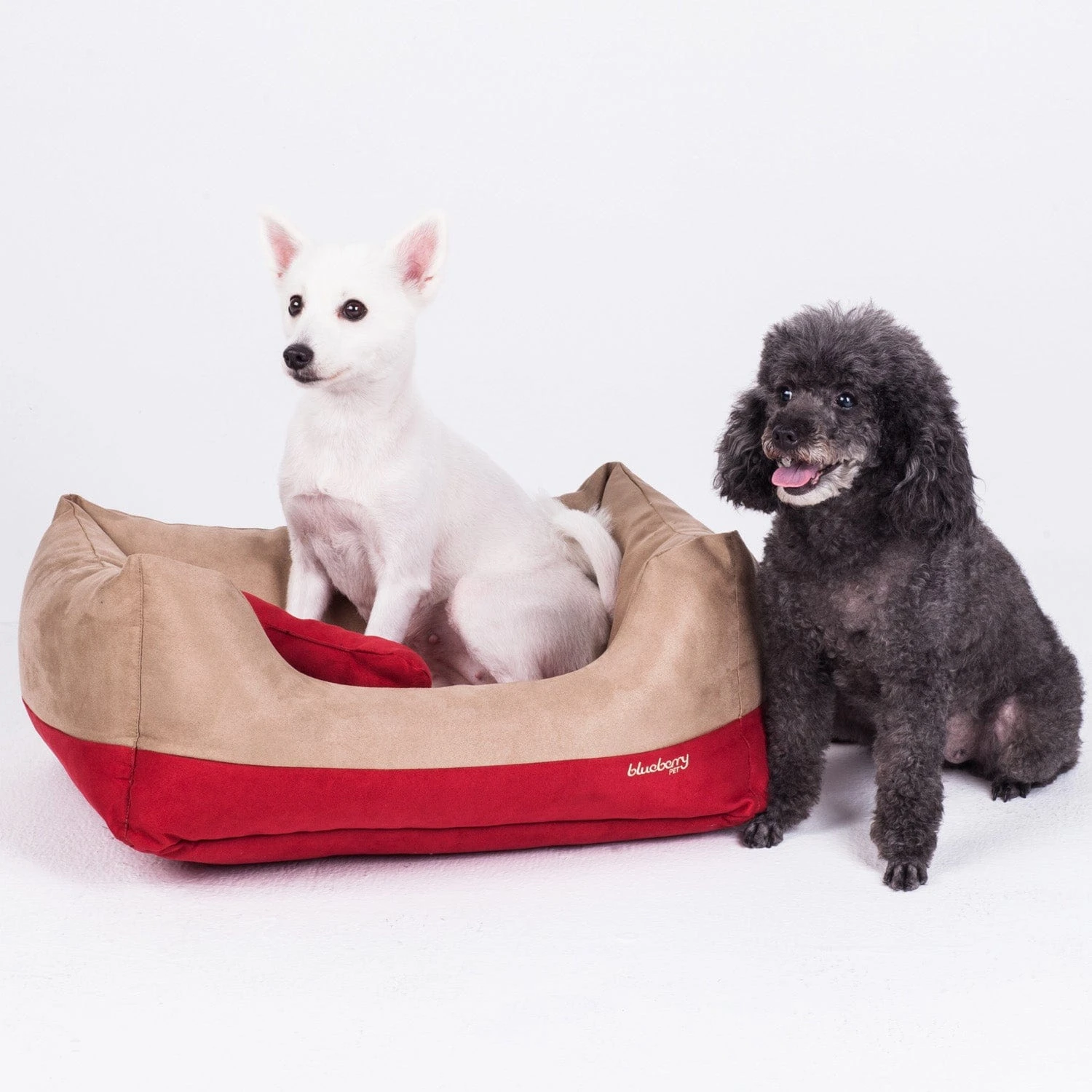 Cover-Removable And Washable Color-Block Premium Microsuede Dog Bed 3 Cover-Removable And Washable Color-Block Premium Microsuede Dog Bed - Image 3