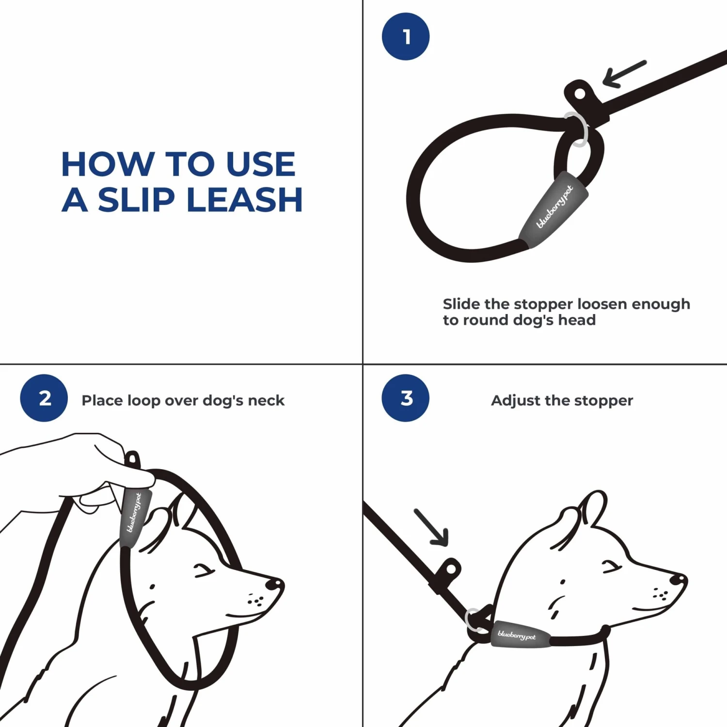 Slip Lead Rope Dog Leash 6 Ft With Neoprene Handle 2 Slip Lead Rope Dog Leash 6 Ft With Neoprene Handle - Image 2